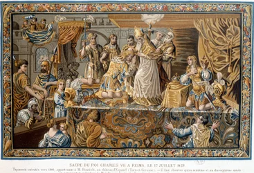 Heiliger König Karl VII. in Reims am 17. Juli