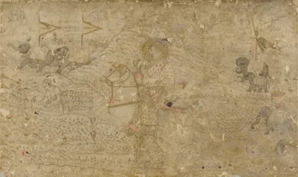 Shah Jahan und sein Sohn Dara Shikoh auf der Jagd
