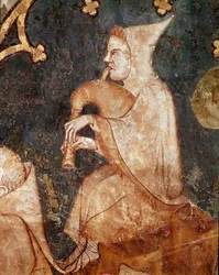 Hirte bläst in einen Dudelsack (Detail)
