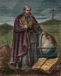 St. Ignatius von Loyola (1491-1556) (farbige Gravur) - Porträt von Ignatius von Loyola (Sant Ignazio oder Saint Ignatius).