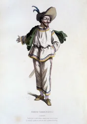 Tabarin, „Charakter der Farces Tabariniques“ (von Tabarin 1622), in „das französische Theater im 16. und 17. Jahrhundert vor Molière“ von Edouard Fournier