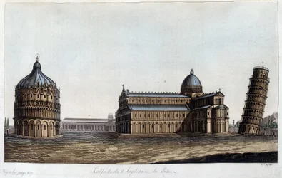 Das Baptisterium, der Dom und der Turm von Pisa, Italien