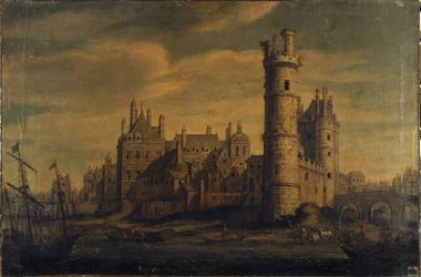 Der Turm und das Tor von Nesle, Hôtel de Nevers, um 1650