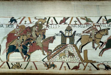 Die Eroberung der Bretagne durch den Herzog der Normandie Wilhelm den Eroberer: die Eroberung von Rennes (Detail)