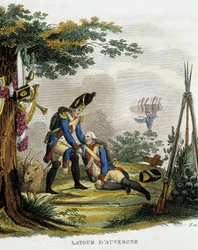 Der Tod von Théophile Malo Corret de La Tour (oder Latour) d