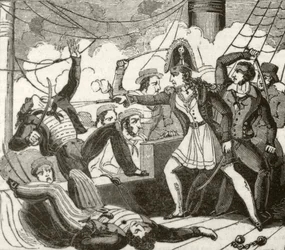Die Piratin entert das englische Schiff 