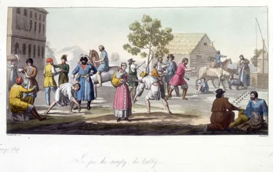 Das Spiel von Svayky und Babky, Russland.