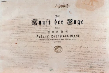 Titelseite der Partitur von Die Kunst der Fuge, von Johann Sebastian Bach