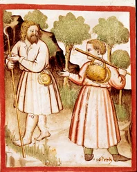 Zwei Miniaturschäfer aus dem Codex 212