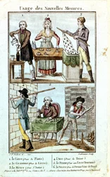 Verwendung neuer Gewichte und Maße im Jahr 1795.