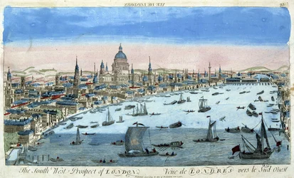 Blick auf London und die Themse, Südwesten - optische Ansicht