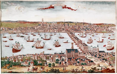 Ansicht der Stadt London und der Themse (Gravur)