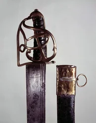 Waffe: Schwert und Marinescheide mit dem Monogramm von Ludwig XVI., das Cassagnard in Nantes gehörte