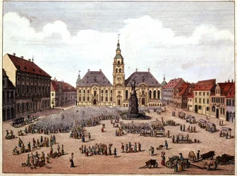 Der öffentliche Platz der Stadt Mannheim (Deutschland)