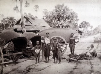 Kambodschaner auf der Angkor-Vat-Straße