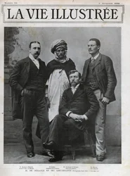 Ferdinand de Behagle (1857-1899), französischer Entdecker, Leiter der Mission und seine Leutnants