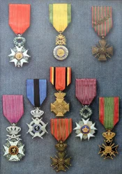 Französische und belgische Militärmedaillen