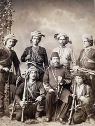 Georgische Krieger von Batum (oder Batumi), Stadt in Georgien, Hauptstadt von Adscharien