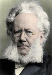 HENRIK IBSEN (1828-1906), norwegischer Dichter und Dramatiker - Porträt von Henrik (Henri) Johan Ibsen (1828-1906), norwegischer Dramatiker