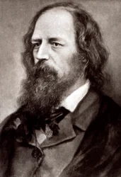Halbporträt des berühmten englischen Dichters Alfred Tennyson
