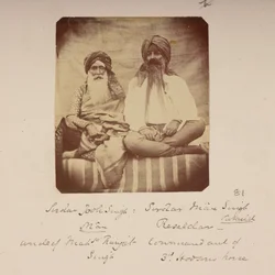 Häuptlinge aus Ranjit Singhs Heimatstadt: sein Onkel, Jodh Singh Mann (links), und Man Singh Vuraich, Gujranwala