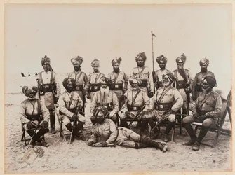 Indische Offiziere der 9. Bengalischen Kavallerie, 1885