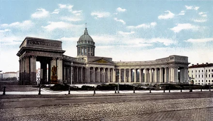 Kasaner Kathedrale in St. Petersburg. Fotografie aus dem späten 19. Jahrhundert.