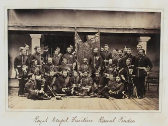 Mitglieder des 101. Regiments zu Fuß (Royal Bengal Fusiliers) in Rawalpindi