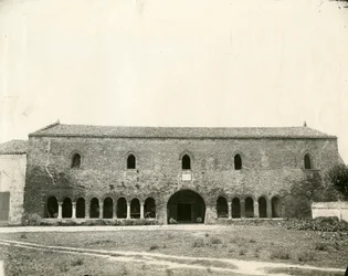 Palazzo della Ragione, Abtei Pomposa, Emilia-Romagna, Italien, ca. 1890