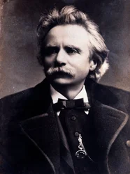 Porträt von Edvard Grieg (1843-1907), norwegischer Komponist. Fotografie. 19. Jahrhundert. Mailand, Biblioteca del Conservatorio