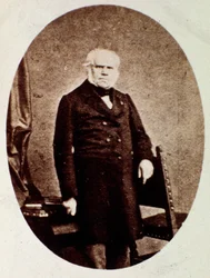 Porträt von Francois Joseph (Francois-Joseph) Fetis (1794-1871) belgischer Musikwissenschaftler, Komponist, Kritiker und Lehrer Fotografie. 19. Jahrhundert. Bologna, civico museo musico