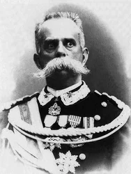 Porträt von Umberto I. (1844-1900), König von Italien von 1878 bis 1900, er wurde von dem Anarchisten Bresci ermordet.