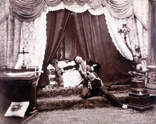 Porträt des italienischen Tenors Francesco Tamagno (1850 - 1905) im letzten Akt von Otello von Giuseppe Verdi