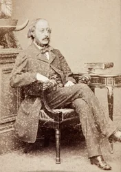 Porträt von Stephen Heller, ca. 1860er (s/w Foto)