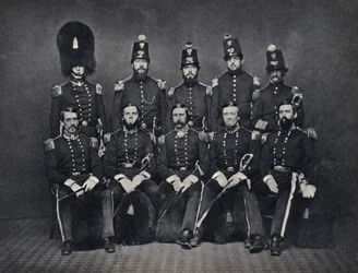 Porträt der Offiziere der belgischen Nationalgarde