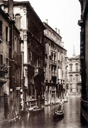Der Grimani-Kanal in Venedig - Fotografie, Ende des 19. Jahrhunderts