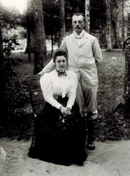 Wladimir Dmitrijewitsch Nabokow und Jelena Iwanowna Rukawischnikowa