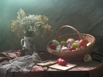 Gemütliches Ernte-Stillleben
