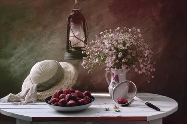 Sommererdbeeren Stillleben