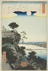 Herbstmond über dem Ishiyama-Tempel, aus der Serie "Acht Ansichten von Omi"
