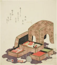 Sammlung von Siegeln in Lacktabletts