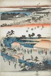 Gesamtansicht des Pflaumengartens von Kameido