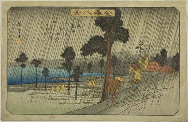 Abendregen in Koizumi, aus der Serie "Acht Ansichten von Kanazawa"