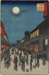 Abendansicht von Saruwaka-machi, September 1857