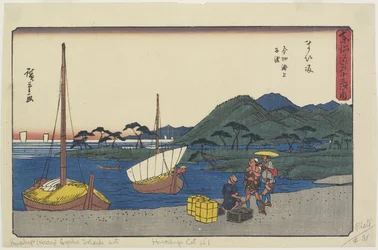 Fährhafen am Imagiri-Strand, Maisaka, 1841-1842