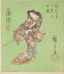 Fujisawa, Abschnitt des Blattes Nr. 2 aus der Serie "Ausschnitte der Tokaido (Tokaido harimaze zue)"