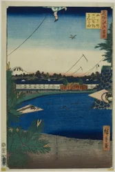 Hibiya und Soto-Sakurada von Yamashita-cho, aus der Serie "Hundert berühmte Ansichten von Edo"