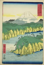 See bei Hakone (Hakone no kosui), aus der Serie "Sechsunddreißig Ansichten des Berges Fuji (Fuji sanjurokkei)"