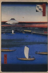 Mitsumata Wakarenofuchi Hundert berühmte Ansichten von Edo, 1856-1858