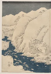 Berg und Fluss auf der Kiso-Straße